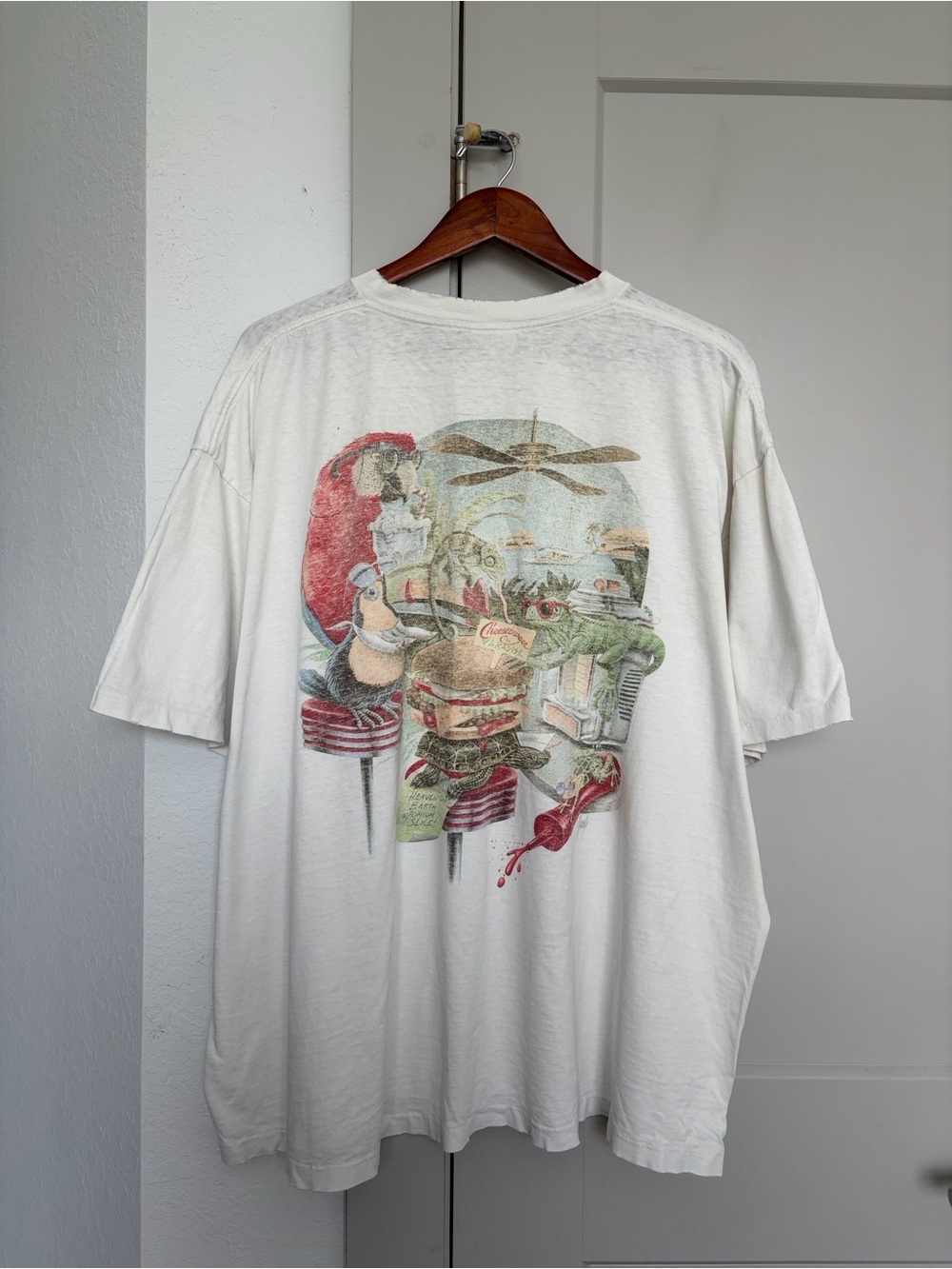 VINTAGE CARIBBEAN JIMMY BUFFETT CHEESEBURGER IN PARADISE SINGLE STITCH TEE 4XL